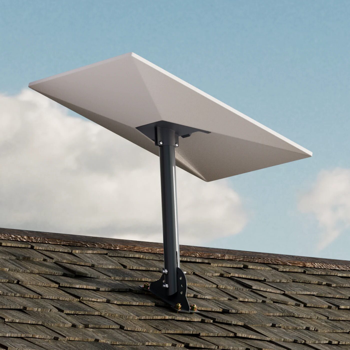 Starlink satellite dish installation on Perth home roof